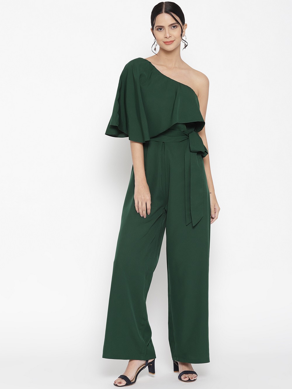 Butterfly Effect Green One Shoulder Jumpsuit – SassyStripes